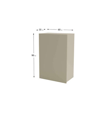 Mueble de cocina alto con una puerta en gris cream y vison. 90 cm(alto)60 - Foto 2