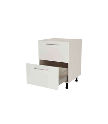 Mueble de cocina bajo cacerolero en gris cream y blanco mate. 85 cm(alto)60 - Foto 3