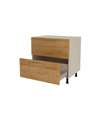 Mueble de cocina bajo cacerolero en gris cream y roble vega. 85 cm(alto)80 - Foto 3