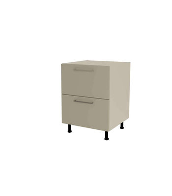 Mueble de cocina bajo cacerolero en gris cream y vison. 85 cm(alto)60