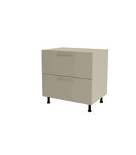 Mueble de cocina bajo cacerolero en gris cream y vison. 85 cm(alto)80