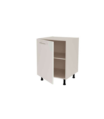 Mueble de cocina bajo con 1 puerta en gris cream y blanco mate. 85 cm(alto)60 - Foto 3