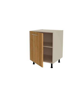 Mueble de cocina bajo con 1 puerta en gris cream y roble vega. 85 cm(alto)60 - Foto 3