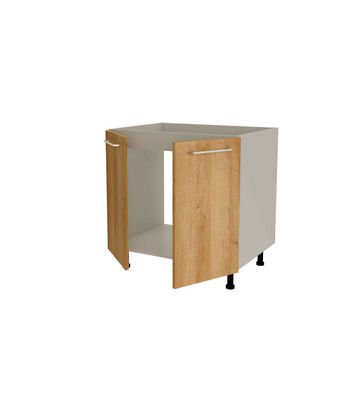 Mueble de cocina bajo para fregadero en gris cream y roble vega. 85 cm(alto)80 - Foto 3