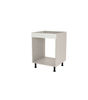 Mueble de cocina para horno en gris cream y blanco mate. 85 cm(alto)60
