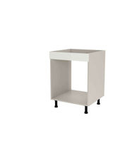 Mueble de cocina para horno en gris cream y blanco mate. 85 cm(alto)60
