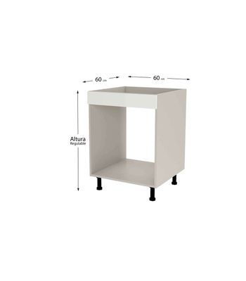 Mueble de cocina para horno en gris cream y blanco mate. 85 cm(alto)60 - Foto 2