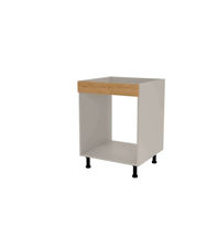 Mueble de cocina para horno en gris cream y roble vega. 85 cm(alto)60