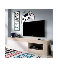 Mueble de televisión Arjona en acabado natural/blanco brillo 48 cm(alto)204