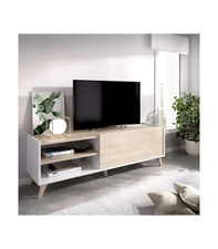 Mueble de televisión Cazalilla en natural/blanco 47 cm(alto)155 cm(ancho)43