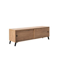 Mueble de televisión Kamet dos puertas correderas acabado roble gold, 52cm(alto)