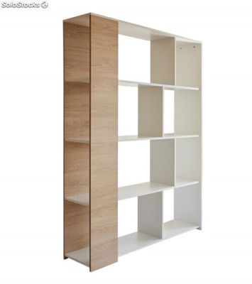 Mueble estantería NOAH. Librería abierta lineal minimalista con 8