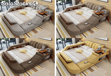 Mueble-La última cama con silla de masaje integrada, altavoces y escritorio