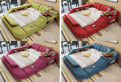 Mueble-La última cama con silla de masaje integrada, altavoces y escritorio - Foto 2