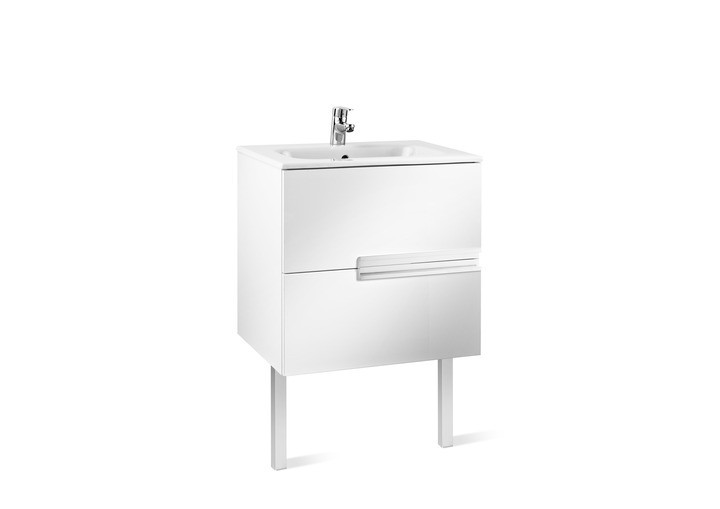 Mueble + lavabo Roca Unik Victoria-N 70 cm blanco brillo