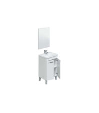 Mueble lavabo y espejo Konce en acabado blanco 80 cm(alto)50 cm(ancho)40