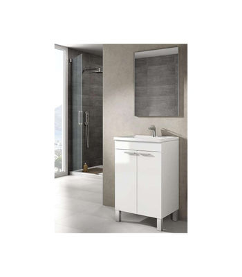 Mueble lavabo y espejo Konce en acabado blanco 80 cm(alto)50 cm(ancho)40 - Foto 4