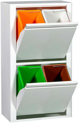 Mueble metálico para reciclaje con cuatro compartimentos, modelo Viena 2 - Foto 2