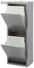 Mueble metálico para reciclaje con dos compartimentos, modelo Viena - Sistemas