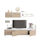 Mueble para salón comedor con varios módulos en color roble y blanco 200 cm - Foto 3