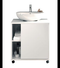 Mueble para tapar pie de lavabo Sintra acabado blanco, 64cm (alto) x 59cm