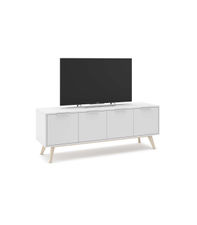 Mueble para televisión 4 puertas Campos acabado blanco/blanco cera 53cm(alto)