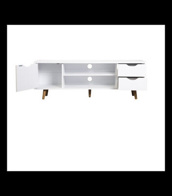 Mueble para televisión Md-Fiano 2 cajones 1puerta acabado blanco, 120cm(ancho) - Foto 2