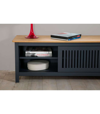 Mueble para televisión modelo Luna acabado gris 158 cm(ancho) 49.5 cm(alto) 40 - Foto 4