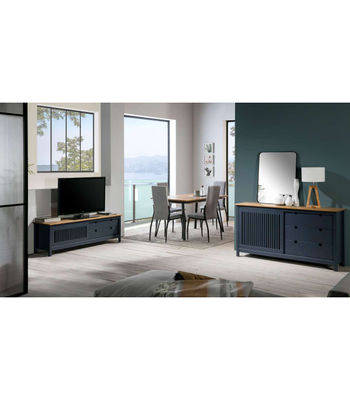 Mueble para televisión modelo Luna acabado gris 158 cm(ancho) 49.5 cm(alto) 40 - Foto 3