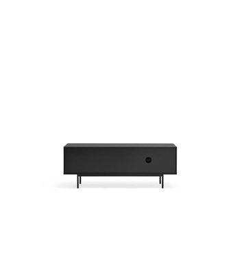 Mueble para televisión modelo Sierra 1 puerta 3 cajones acabado negro/roble, - Foto 2