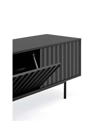 Mueble para televisión modelo Sierra 3 puertas acabado negro, 40cm(ancho) - Foto 2