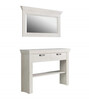 Mueble Recibidor Blanco Con Espejo De Pared Karen. 122,8x186x34,2 Cm. Consola