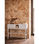 Mueble recibidor modelo Corvo 1 puerta 2 cajones acabado crema, 35cm(ancho) - 1