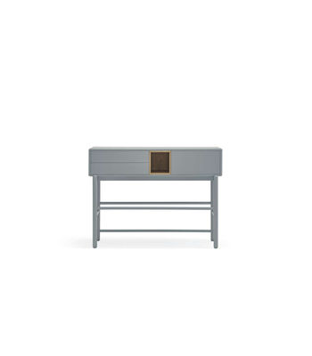 Mueble recibidor modelo Corvo 1 puerta 2 cajones acabado gris pela, 35cm(ancho)