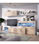 Mueble salón Espeluy flexible en blanco/natural con leds 260 cm(ancho), 41 - 1