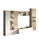 Mueble salon Macael en roble canadian y blanco brillo con led 185 cm(alto)260 - 1