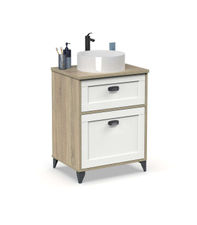 Mueble sin lavabo Toscana en acabado color cambrian/blanco, 80cm(alto)