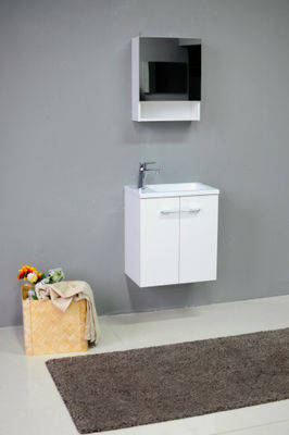 Mueble suspendido SIDNEY 50x33 cm + lavabo de resina + espejo camerino - Foto 2