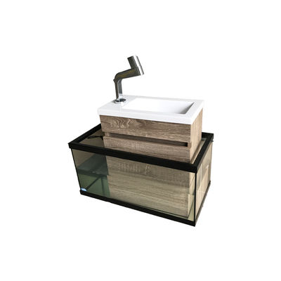 Mueble suspendido waterproof lk 40x22 cm+lavabo de resina+espejo 100% hidrofugo - Foto 4