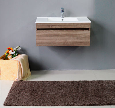 Mueble suspendido waterproof MIA60x45+Lavabo resina blanco brillo 100% hidrofugo - Foto 3