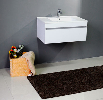 Mueble suspendido waterproof MIA60x45+Lavabo resina blanco brillo 100% hidrofugo - Foto 4