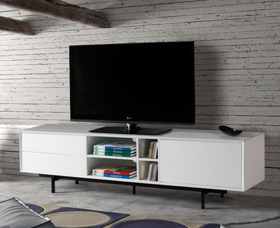 Mueble TV industrial Punto metal blanco 180 cm 2P4C 12745_TE 