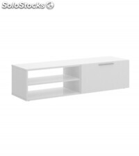 Mueble almacenaje 4 puertas BASIC blanco y cemento 102 x 163 cm