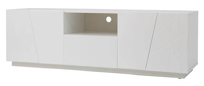 Mueble TV diseño lacado blanco mate ALESSIA - Foto 2