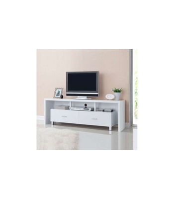 Mueble TV Kubox con dos cajones acabado blanco, 51 cm(alto)150 cm(ancho)39