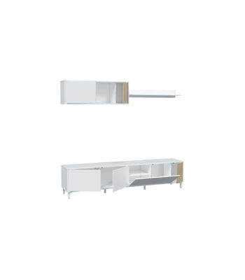 Mueble TV modelo Tempo en natur/blanco. 200 cm (Ancho) x 47 cm (Alto) x 40 cm - Foto 2