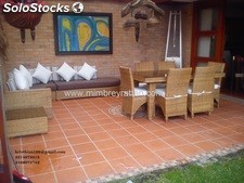 Muebles en rattan sintetico, mimbre, calceta de platano, yare, rattan, etc