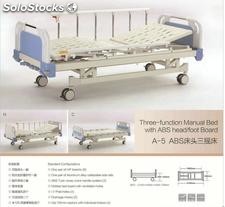 Muebles médicos de tres funciones, cama de hospital manual a-5 (ECOM25)