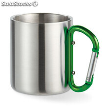 Mug acier et anse mousqueton. vert MIMO8313-09