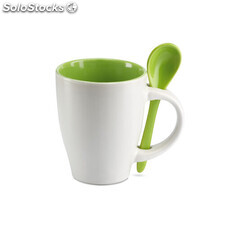 Mug avec cuillère 250 ml vert MIMO7344-09